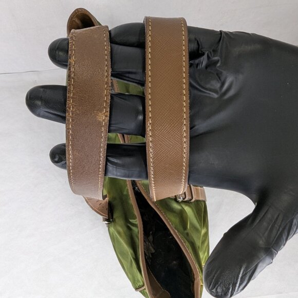 Authentic Prada Nylon Classic Handbag Olive Green Made In Italy - Picture 10 of 16